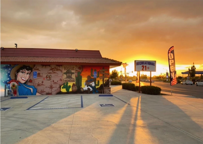 Sunset behind Remedy Room in Jurupa Valley, CA